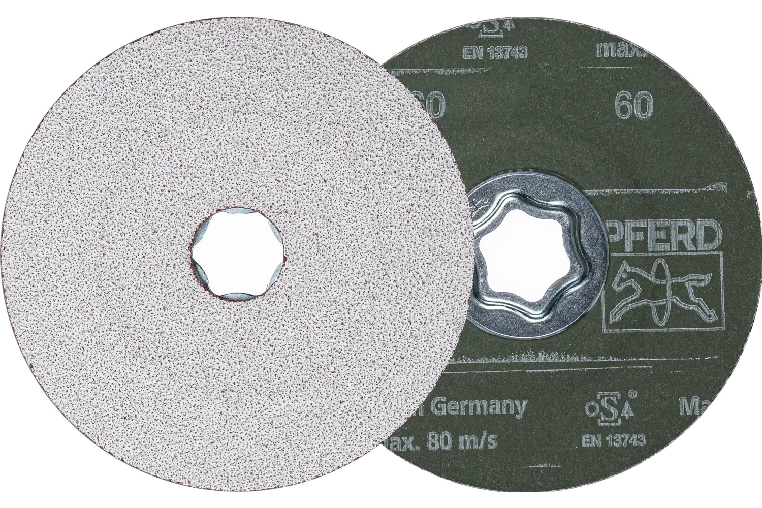 Picture of Pferd Combiclick® Fiber Disc, 4-1/2" Dia, 60 Grit, Ceramic oxide CO-ALU